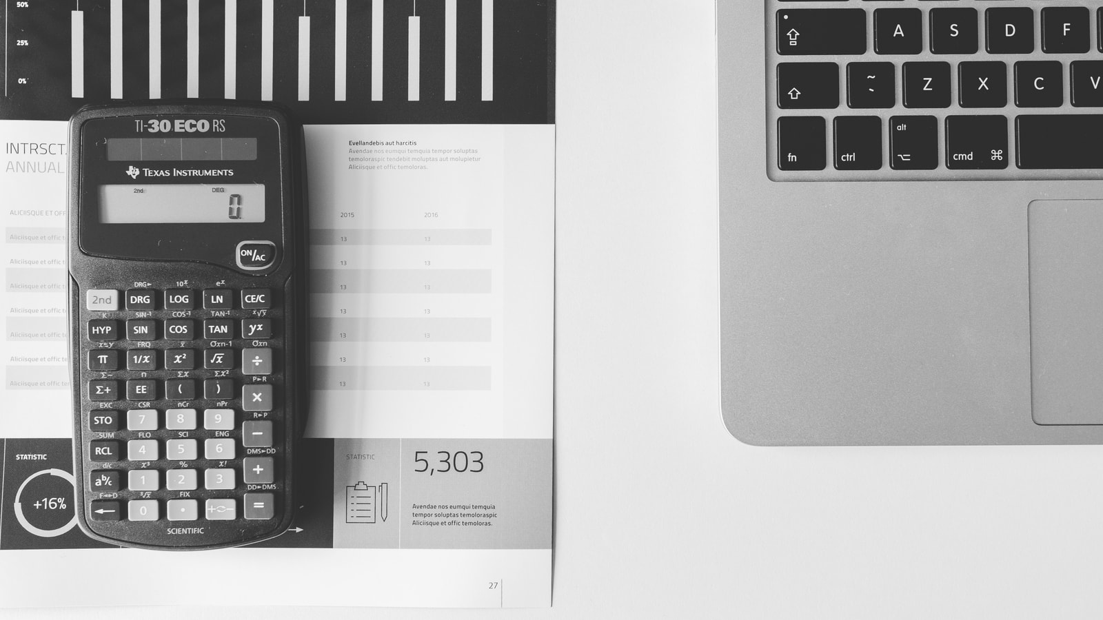 Business tax paperwork and calculator on an office desk